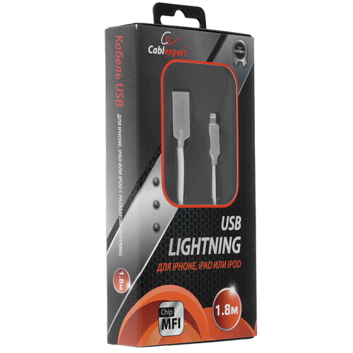 Купить Кабель круглый Cablexpert Lightning 8-pin MFI - USB 2.0 Type-A белый 1.8 м  5485455. Характеристики, отзывы и цены в Донецке