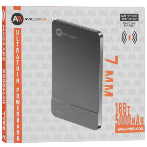 Купить Портативный аккумулятор Avalonica AVA-PWB-002 серый  5647920. Характеристики, отзывы и цены в Донецке