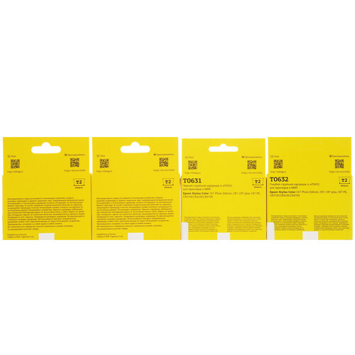 Купить Набор картриджей T2 IC-ET0635 голубой, желтый, пурпурный, черный  9115304. Характеристики, отзывы и цены в Донецке