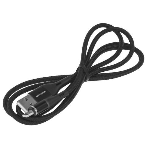 Купить Кабель круглый Borofone Lightning 8-pin - USB 2.0 Type-A черный 1.2 м  9244404. Характеристики, отзывы и цены в Донецке