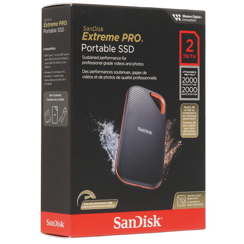 Купить 2000 ГБ Внешний SSD SanDisk Extreme PRO Portable  9910427. Характеристики, отзывы и цены в Донецке