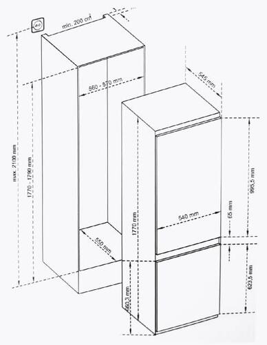 Купить Встраиваемый холодильник Scandilux CSBI256M  8198412. Характеристики, отзывы и цены в Донецке