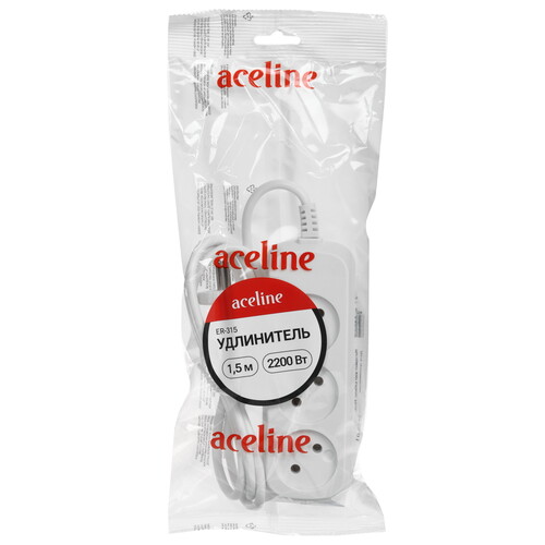Купить Удлинитель Aceline ER-315 белый  5480207. Характеристики, отзывы и цены в Донецке
