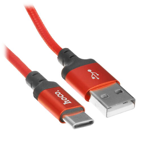Купить Кабель круглый Hoco USB Type-C - USB 2.0 Type-A красный 2 м  5452408. Характеристики, отзывы и цены в Донецке