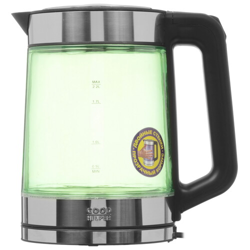 Купить Электрочайник Goodhelper KPG-2201 зеленый  9304902. Характеристики, отзывы и цены в Донецке