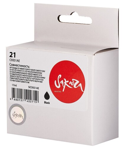 Купить Картридж Sakura C9351AE (№21 Black) черный  9159326. Характеристики, отзывы и цены в Донецке