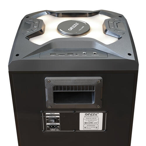 Купить Портативная аудиосистема GINZZU GM-203, черный  9905875. Характеристики, отзывы и цены в Донецке