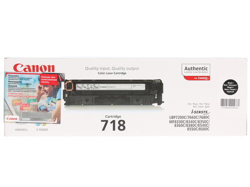 Купить Картридж лазерный Canon 718 черный, с чипом  1015491. Характеристики, отзывы и цены в Донецке
