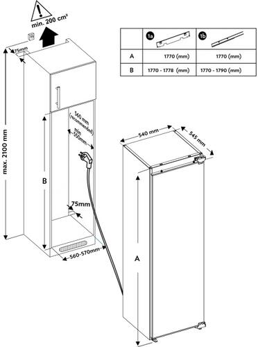 Купить Встраиваемый морозильный шкаф Schaub Lorenz SLF E225WE  8130240. Характеристики, отзывы и цены в Донецке