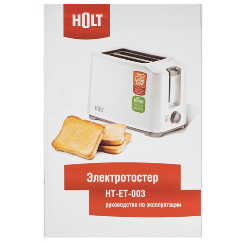 Купить Тостер Holt HT-ET-003 белый  9284888. Характеристики, отзывы и цены в Донецке
