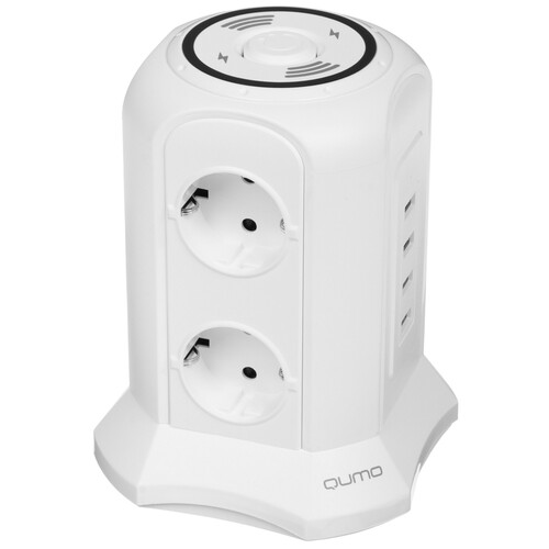 Купить Сетевой фильтр Qumo Power Tower Pro SFU2 белый  5489817. Характеристики, отзывы и цены в Донецке