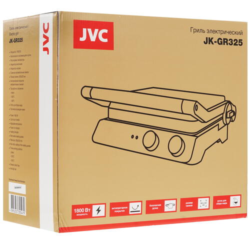 Купить Гриль JVC JK-GR325 серебристый  9058761. Характеристики, отзывы и цены в Донецке