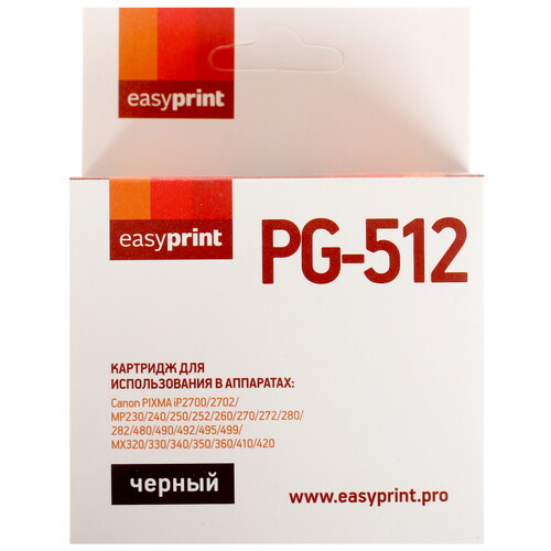 Купить Картридж EasyPrint IC-PG512 черный  4820113. Характеристики, отзывы и цены в Донецке