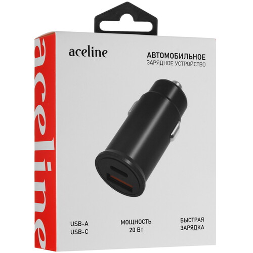 Купить Автомобильное ЗУ Aceline A20ACQCPDPB черный  5456302. Характеристики, отзывы и цены в Донецке
