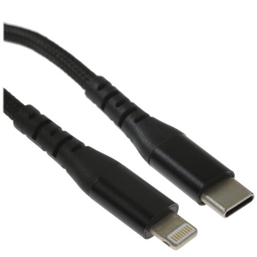 Купить Кабель круглый DEXP Lightning 8-pin - USB Type-C черный 1 м  4834212. Характеристики, отзывы и цены в Донецке