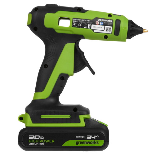 Купить Клеевой пистолет Greenworks G24GLG 24V  9305466. Характеристики, отзывы и цены в Донецке