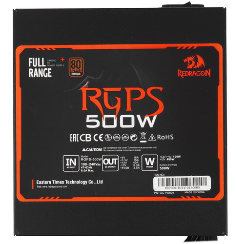 Купить Блок питания Redragon RGPS-500W  9231235. Характеристики, отзывы и цены в Донецке