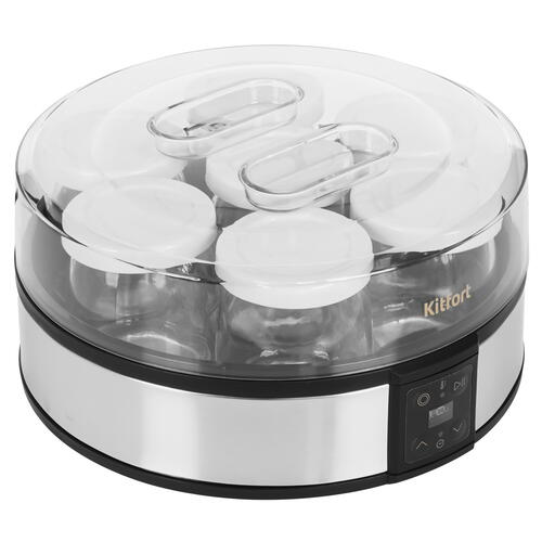 Купить Йогуртница Kitfort КТ-6363 серебристый  9101833. Характеристики, отзывы и цены в Донецке