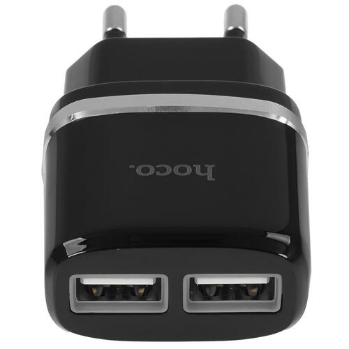 Купить Сетевое зарядное устройство Hoco C12 Smart черный  5367546. Характеристики, отзывы и цены в Донецке