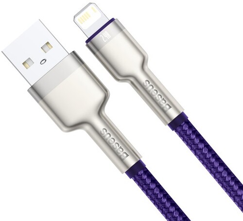 Купить Кабель круглый Baseus Lightning 8-pin - USB 2.0 Type-A фиолетовый 2 м  5627575. Характеристики, отзывы и цены в Донецке