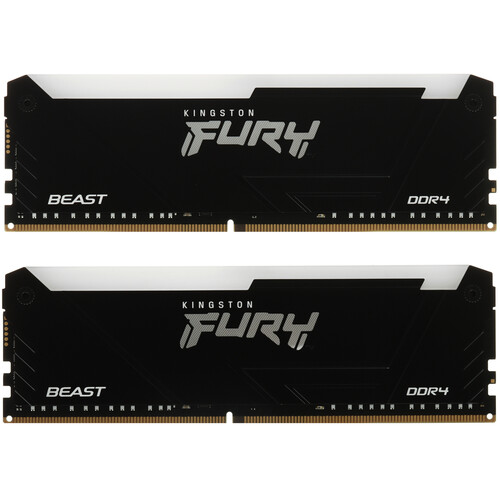 Купить Оперативная память Kingston FURY Beast Black RGB [KF432C16BB2AK2/16WP] 16 ГБ  5639138. Характеристики, отзывы и цены в Донецке