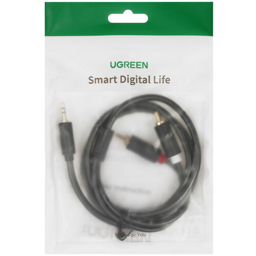 Купить Кабель   Ugreen 3.5 mm jack - RCA x2 черный  5026955. Характеристики, отзывы и цены в Донецке
