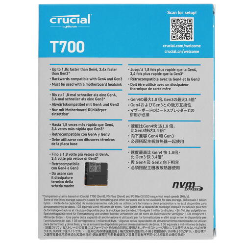 Купить 1000 ГБ M.2 NVMe накопитель Crucial T700 [CT1000T700SSD3]  5420429. Характеристики, отзывы и цены в Донецке