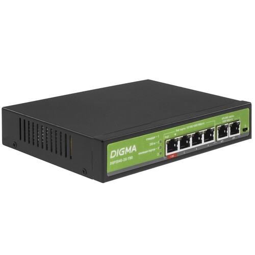 Купить Коммутатор Digma DSP204G-2G-T80  9156506. Характеристики, отзывы и цены в Донецке