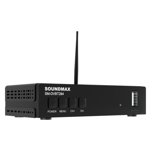 Купить Приставка для цифрового ТВ Soundmax SM-DVBT284 черный  5487305. Характеристики, отзывы и цены в Донецке