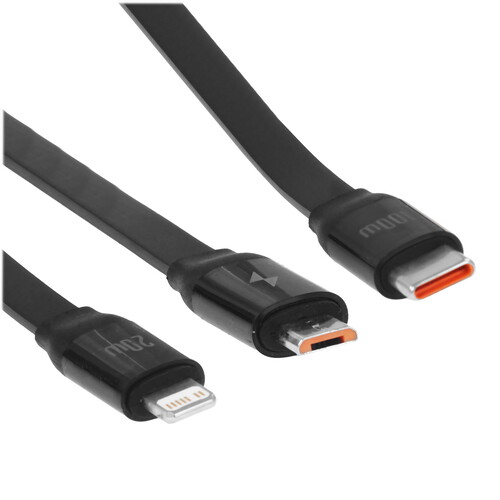 Купить Кабель автосмотка Baseus Lightning 8-pin, micro USB, USB Type-C - USB Type-C черный 1.1 м  9163662. Характеристики, отзывы и цены в Донецке