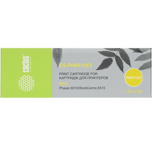 Купить Картридж лазерный Cactus CS-PH6510XY желтый, с чипом  1278630. Характеристики, отзывы и цены в Донецке