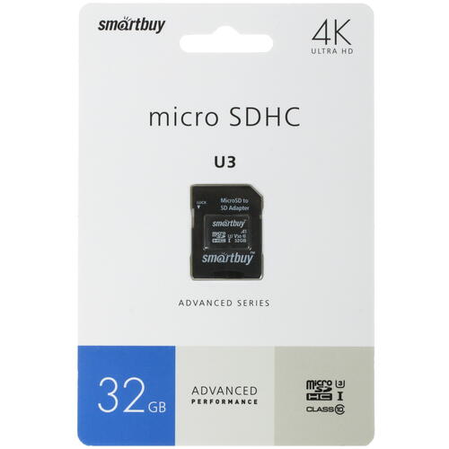 Купить Карта памяти Smartbuy Advanced microSDHC 32 ГБ [SB32GBSDU1A-AD]  4817536. Характеристики, отзывы и цены в Донецке