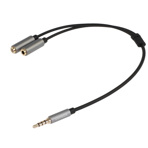 Купить Кабель   Ugreen jack 3.5 мм - jack 3.5 мм х2 шт. черный  9983530. Характеристики, отзывы и цены в Донецке
