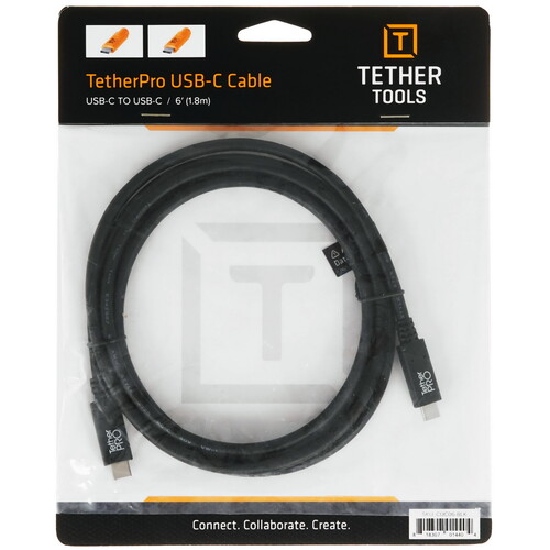 Купить Кабель круглый Tether Tools USB Type-C - USB Type-C черный 1.8 м  5605747. Характеристики, отзывы и цены в Донецке