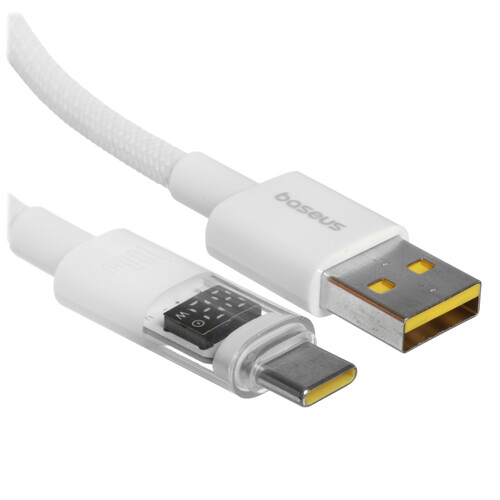 Купить Кабель круглый Baseus USB Type-C - USB 2.0 Type-A белый 1 м  5627657. Характеристики, отзывы и цены в Донецке