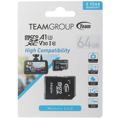 Купить Карта памяти TEAMGROUP Dash Card microSDXC 64 ГБ [TDUSDX64GUHS03]  5006911. Характеристики, отзывы и цены в Донецке