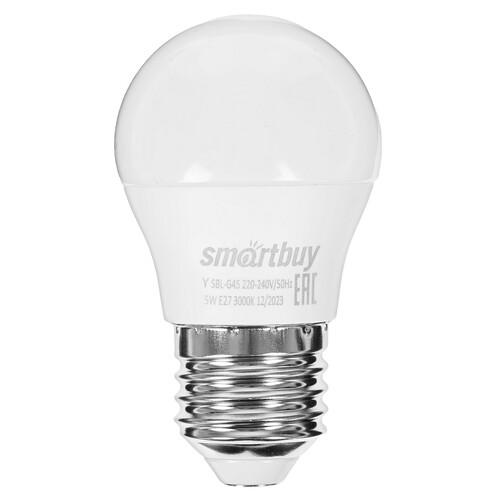 Купить Лампа светодиодная Smartbuy G45-05W/3000/E27  9104990. Характеристики, отзывы и цены в Донецке