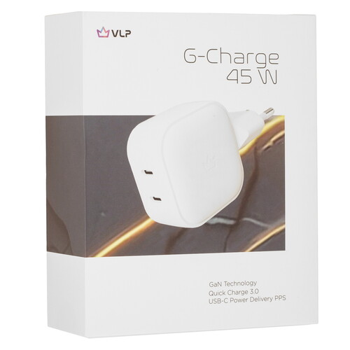 Купить Сетевое зарядное устройство VLP G-Charge 45W белый  9263170. Характеристики, отзывы и цены в Донецке