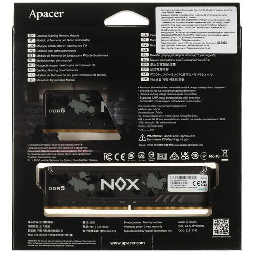 Купить Оперативная память Apacer NOX [AH5U32G60C512MBAA-2] 32 ГБ  5096172. Характеристики, отзывы и цены в Донецке
