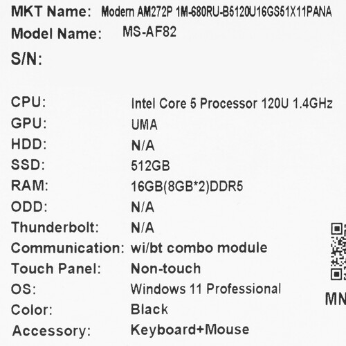 Купить 27" Моноблок MSI Modern AM272P 1M-680RU  5489336. Характеристики, отзывы и цены в Донецке