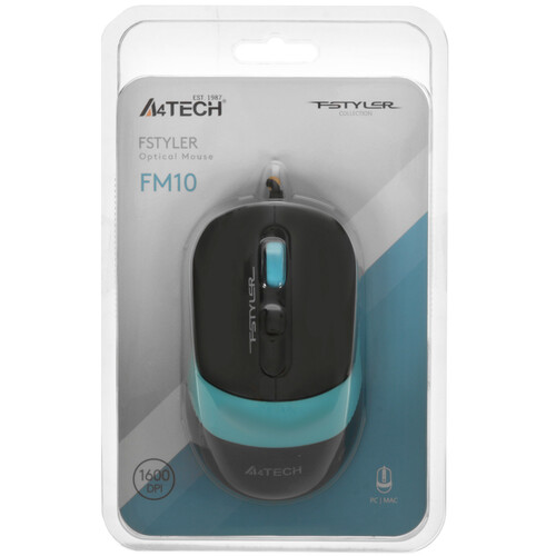 Купить Мышь проводная A4Tech Fstyler FM10  черный  9295932. Характеристики, отзывы и цены в Донецке