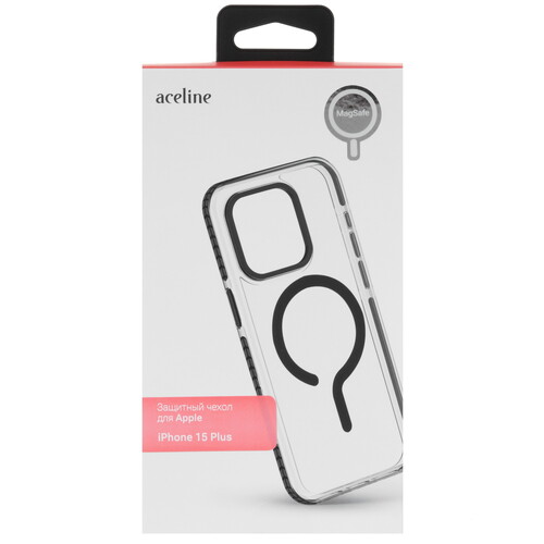 Купить Накладка  Aceline Costmo для Apple iPhone 15 Plus прозрачный/черный  9105887. Характеристики, отзывы и цены в Донецке