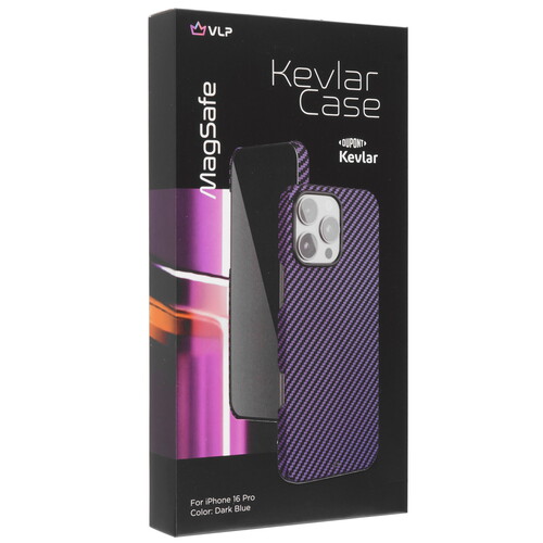 Купить Накладка  VLP Kevlar Case для Apple iPhone 16 Pro синий/черный  5487101. Характеристики, отзывы и цены в Донецке