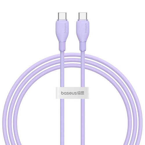 Купить Кабель круглый Baseus USB Type-C - USB Type-C фиолетовый 1 м  5627435. Характеристики, отзывы и цены в Донецке