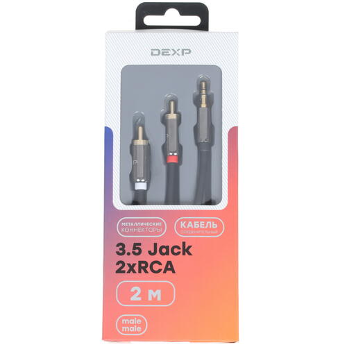 Купить Кабель   DEXP 3.5 mm jack - RCA x2 черный  1382323. Характеристики, отзывы и цены в Донецке