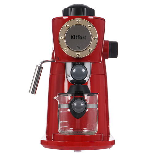 Купить Кофеварка рожковая Kitfort KT-756 красный  5309131. Характеристики, отзывы и цены в Донецке