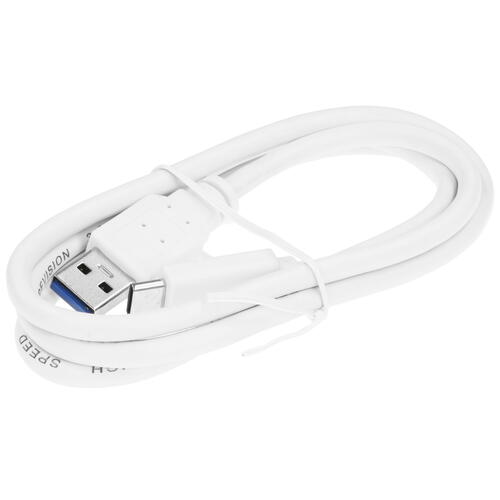 Купить Кабель круглый Cablexpert USB Type-C - USB 3.0 Type-A белый 1 м  5452419. Характеристики, отзывы и цены в Донецке
