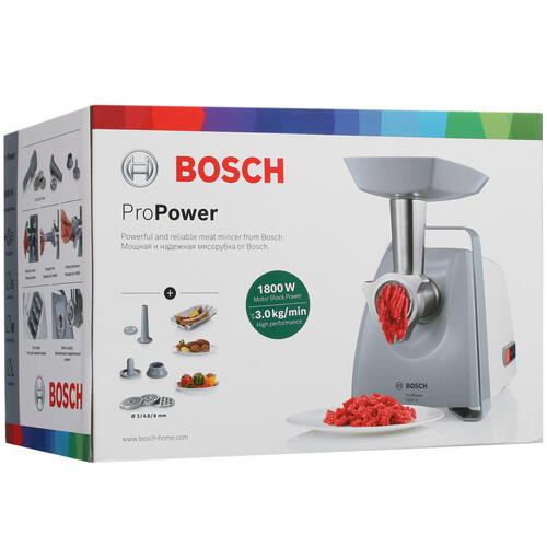 Купить Мясорубка электрическая Bosch MFW 66020 белый  5083636. Характеристики, отзывы и цены в Донецке