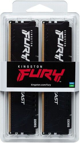 Купить Оперативная память Kingston FURY Beast Black [KF556C36BBE2K2-64] 64 ГБ  5635236. Характеристики, отзывы и цены в Донецке