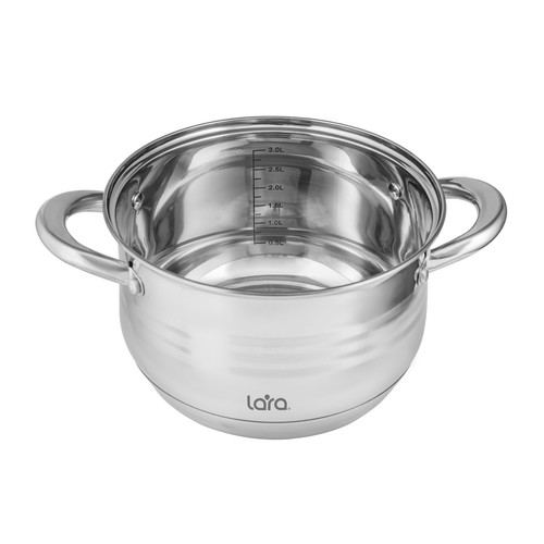 Купить Кастрюля Lara Sonata LR02-582 3.9 л 20 см серебристый  1155238. Характеристики, отзывы и цены в Донецке